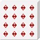 thumbnail image 1 of 128 pegatinas de rombos de póker autoadhesivas, impermeables, redondas, rojas, 1 of 9