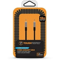 ToughTested 3.5mm AUX Heavy Duty Coiled Cable, 10'