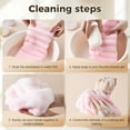 thumbnail image 6 of 3PCS Exfoliating Shower Towel, 39" Japanese Washcloth with Soft Textured Exfoliating and Back Scrubber Design, Rich Foaming Body Washcloth for Skin Cleaning, 6 of 10