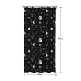 thumbnail image 5 of Black White Moon Leaf Eye Star Pattern Shower Curtain 36"x72" ,Bathroom Decorative Shower Curtains Set with 12 Hooks,Modern Waterproof Washable Shower Curtain, 5 of 6