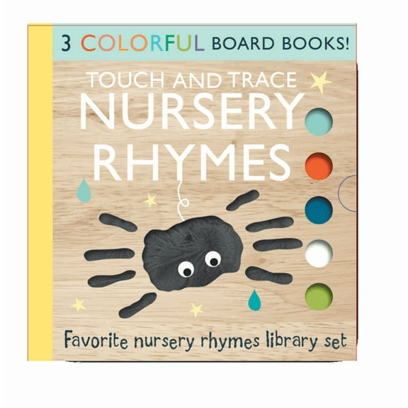 Touch and Trace Nursery Rhymes 3-Book Set: Itsy Bitsy Spider, Hey Diddle Diddle, This Little Piggy (Board Book)