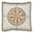 thumbnail image 1 of RYLABLUE Nautical Compass Pillow Simple Home Decor Design Throw Pillow Case Cases Cover Cushion Covers Square Sofa Size 20x20 Inches Two Side, 1 of 1