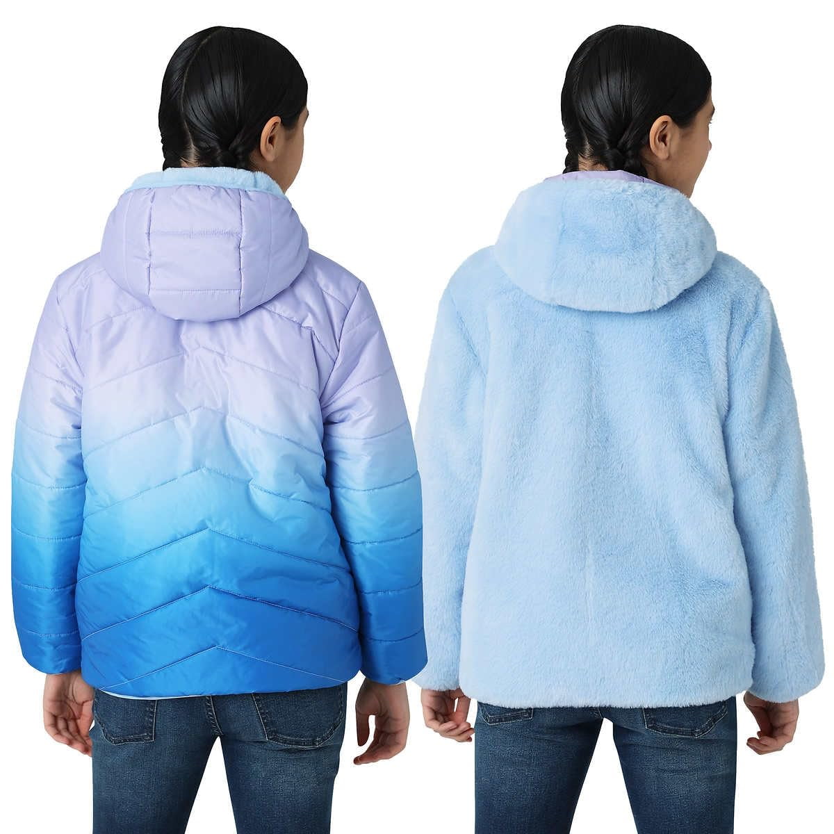 Eddie Bauer Kids Reversible Plush Hoodie Jacket (US Medium