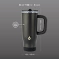 thumbnail image 5 of TAL 32oz Stainless Steel Skye Tumbler with Flip-Up Straw, Black, 5 of 8