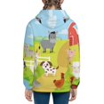 thumbnail image 4 of Kll Unisex Kids Boys Girls Hooded Pocket Pullover Hoodies-Farm Animals 3, 4 of 9