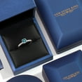 thumbnail image 5 of Gem Stone King 10K White Gold Blue Moissanite and Lab Grown Diamond Engagement Ring for Women | 1.20 Cttw | Round 6.5MM | Gemstone Birthstone | Size 7, 5 of 6
