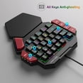thumbnail image 2 of MageGee One Handed Professional Gaming Keyboard, RGB Backlit 35 Keys Mini Wired Mechanical Keyboard with Blue Switch for PC Gamer, Support 6 Macro Keys, 2 of 7