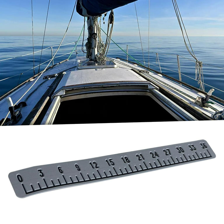 39 Fish Ruler For Boat Accurate 6mm Thickness High Density For Sailboats  Beige Black