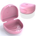 thumbnail image 1 of Retainer Cases(2pcs), Solid Orthodontic Retainer Cases-Pink, 1 of 5