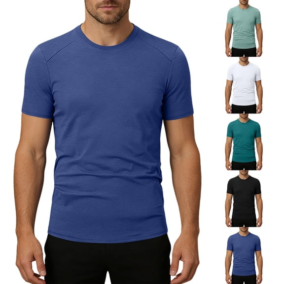 Hilenly Mens Big and Tall Workout Shirts Quick Dry Athletic Running T-Shirts Short Sleeve Moisture Wicking Gym Shirt