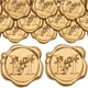 thumbnail image 1 of Calcomanía SWANGSA, 50 unidades, con estampado floral dorado con la letra M, 1 of 6