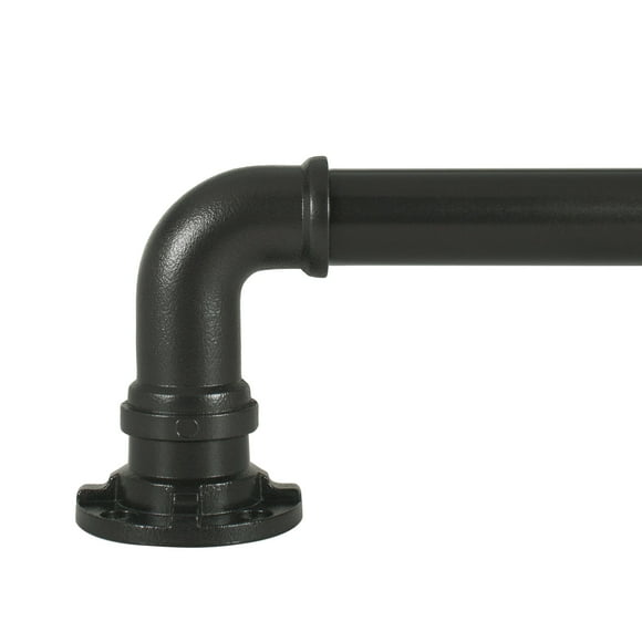 Decopolitan Ensemble de Tringle à Rideau Industrielle Télescopique, 36-72 Pouces, Noir