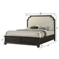 thumbnail image 7 of Traditional 4Pc King Size Storage Platform Bed Set Gray Finish Solid Wood Master Bedroom Furniture, 7 of 7