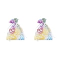thumbnail image 3 of Cateissary Paquete de 100 bolsas de regalo de organza con diseño de coral, recuerdo transpirable de aniversario Type2 NO2, 3 of 6