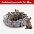 thumbnail image 4 of Plush Round Pet Bed, Soft Foldable Drawstring Adjustable Pet Cushion Bed, Non‑Slip Warm Sleeping Nest for Small Dogs Cats, Cozy Indoor Pet Sleeping Mat for Rest and Sleep, 4 of 7