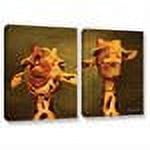 ArtWall Lindsey Janich "Giraffe Buddies" 2-Piece Gallery-Wrapped Canvas Set