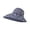 Navy, variant on Women’s Straw Sun Hat Striped Pattern Wide Brim Sun Protection Casual Beach Hat