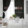 thumbnail image 5 of Fsddascl Black Blackout Curtains for Bedroom/Living Room, Thermal Insulated Kitchen Curtains, Farmhouse Country Vintage Wooden Grain Plaid Grommet Darkening Window Treatment Drapes 52"x63"x2, 5 of 6