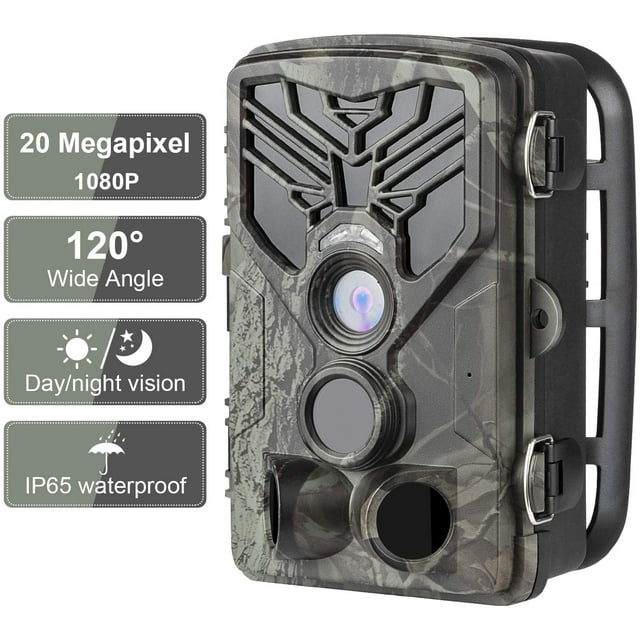 Cámara de caza de 20MP para exteriores, filtro de infrarrojos para vida silvestre, sensor de movimiento de visión nocturna, cámara de rastro impermeable IP65 Vogacara EL4786-00B