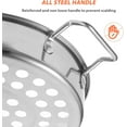 thumbnail image 4 of Big Hole Cold Shrimp Colander Frying Baking Strainer Drying Basket Metal Pasta Mesh Skimmer Vegetable Fruit Colander Collander/strainer Chinois Strainer Food Rice Stainless Steel, 4 of 9