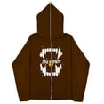 thumbnail image 5 of Sudaderas oscuras europeas y americanas para hombre y mujer, sudaderas con capucha góticas para parejas, sudaderas de Cremallera larga de talla grande Harajuku 2023, 5 of 5