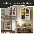 thumbnail image 5 of Arched Bathroom Wall Cabinet with Glass Doors, Above Toilet Cabinet, 5 of 7