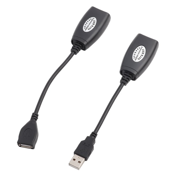 Ccdes Tihebeyan Adaptador de extensi?§?n, USB2.0 RJ45 Adaptador de extensi?§?n sobre Cat5 / RJ45 / Cat6 Ethernet USB Kit de extensi?§?n /