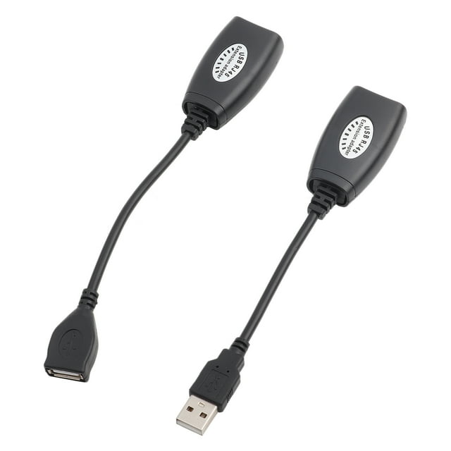 Ccdes Tihebeyan Adaptador de extensi?§?n, USB2.0 RJ45 Adaptador de extensi?§?n sobre Cat5 / RJ45 / Cat6 Ethernet USB Kit de extensi?§?n /