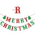 thumbnail image 4 of Pancarta de Feliz Navidad, banderas colgantes, diseño de escenas, decoraciones navideñas creativas para Copo de nieve, 4 of 9