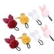 thumbnail image 4 of EeaseMX 8 bandas elásticas para el pelo hechas a mano con forma de orejas de conejo, coleteros, pulseras, accesorios de peinado, coleteros para niña (colores variados), 4 of 7