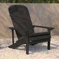 thumbnail image 2 of Flash Furniture Charlestown Set of 2 All-Weather Poly Resin Wood Adirondack Chairs in Slate Gray with Gray Cushions for Deck, Porch, and Patio, 2 of 14