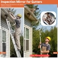 thumbnail image 4 of Grand Miroir d'Inspection Extensible de 4,9 Po, Inclinaison à 180° et Rotation à 360°, Miroir d'Inspection Réglable pour Gouttières, Toit, Conduit, sous le Véhicule, 4 of 6