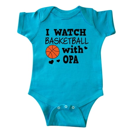 

Inktastic I Watch Basketball with Opa Gift Baby Boy Bodysuit