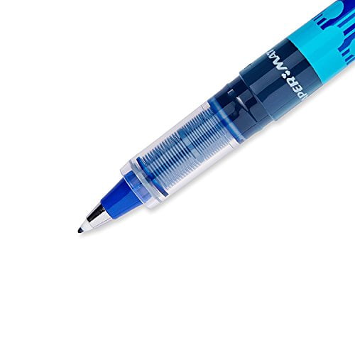 Paper Mate Liquid Flair PorousPoint Pen, Medium Tip, 12Pack, Blue