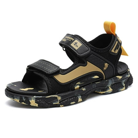 

KOFUBOKE Boys Sandals Big Kid Beach Sneakers Shoes Black Size 6