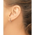 thumbnail image 3 of 14K Rose Gold Polished Oval Hinged Hoop Earrings (Width 10.2) (Length 12.6) - Jbsp, 3 of 5