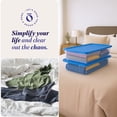 thumbnail image 6 of Homz Snaplock 41 Qt Stackable Plastic Storage Container w/Lid, 2 Pack, Blue, 6 of 10