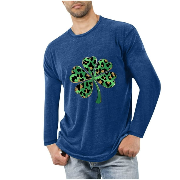 Blusas y camisas de manga larga con cuello redondo para hombre, deportivas, fitness, hogar, pijamas navideños estampados, camiseta de manga larga con cuello redondo, blusa de poliéster para hombre