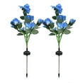 thumbnail image 2 of 2PCS 6LED Solar Rose Light Waterproof Flower Light Landscape Garden Lawn Decoration Light for CourtyardBlue, 2 of 10