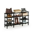 thumbnail image 4 of Furinno Turn-N-Tube 4-Tier Multipurpose Wide Shelf TV Stand, Espresso/Black, 4 of 6