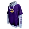 thumbnail image 2 of Men's Fanatics Purple/Heather Gray Minnesota Vikings Big & Tall Twofer Pullover Hoodie, 2 of 3