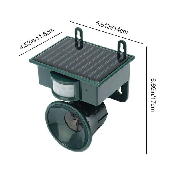 Solar Powered Sonic Animal Repellent Cat Upgraded Scare Dog Motion Sensor Bird Repeller Deer