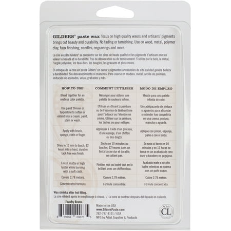 UPC: 0899764000735 | Baroque Art Gilders Paste 1oz-Foundry Bronze