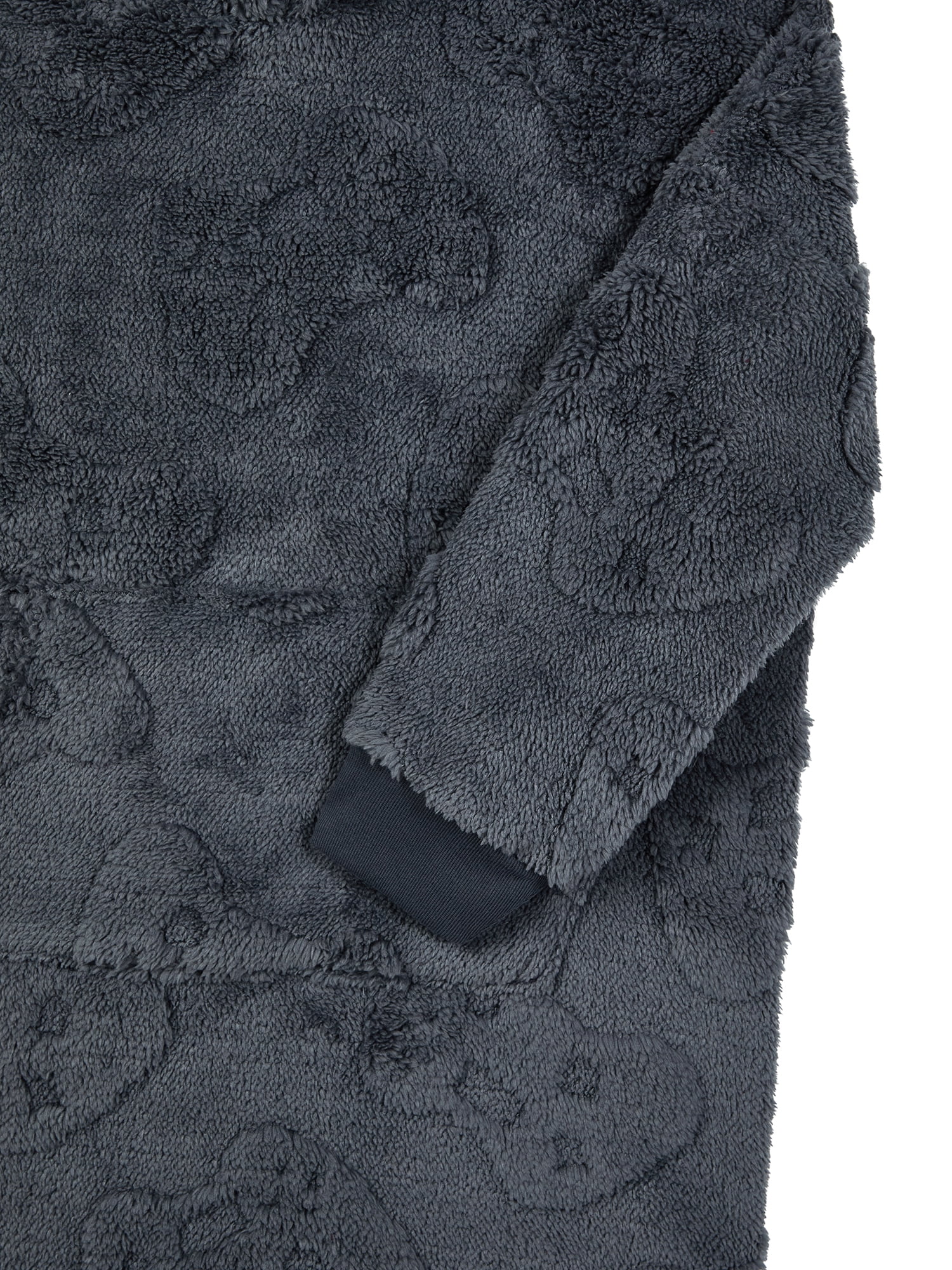 Wonder Nation Boys Long Sleeve Sleep Hoodie, One-Piece, Slate Grey, Sizes XS-XXL