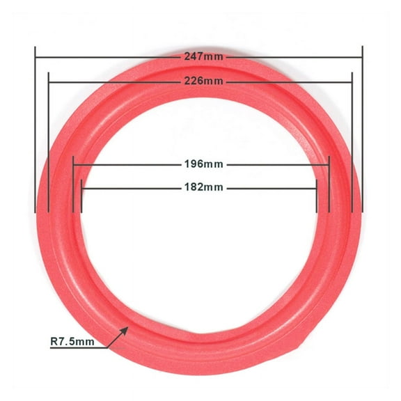 AOOOWER 4/5/6.5/8/10/12inch Speaker Foam Surround Subwoofer Woofer Circle Rim Foam