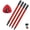Red Metal Handle with Mop Base, variant on GFRED Mop Handle & Mop Base Replacement fit O-Cedar EasyWring, Red Metal Stick