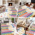 thumbnail image 6 of Happy Birthday Area&nbsp;Rug 5x8ft Colorful Candles Non-Slip&nbsp;Washable Square&nbsp;Rugs Soft Felt Indoor Floor Mat for Bedroom Kitchen Living Room Bathroom, 6 of 9