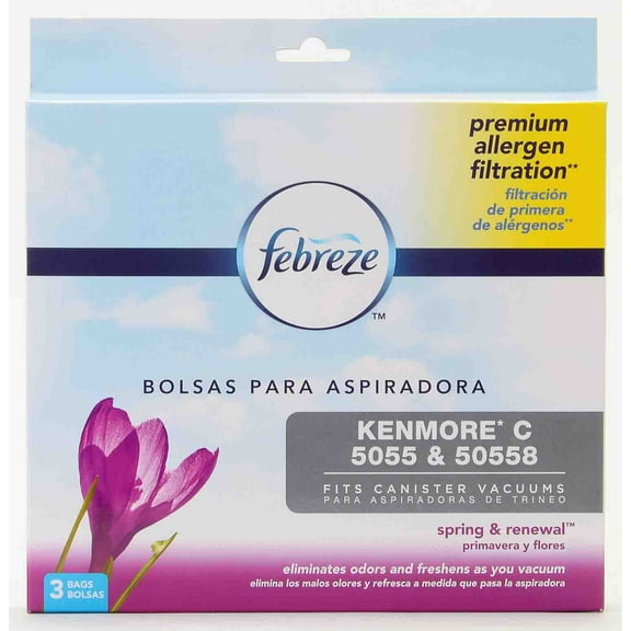 Febreze Spring & Renewal Scent Kenmore C Vacuum Bags, 3 Pack, 21R53