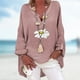 thumbnail image 5 of Blusa Camisas de mujer Blusa de camiseta de algodón elegante con estampado floral de manga larga (Rosa S) Ygjytge Rosa T S para Mujer, 5 of 6