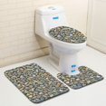 thumbnail image 5 of Juego de alfombras de baño con estampado de piedra 3D, alfombrillas de baño antideslizantes, alfombrillas decorativas para asiento de inodoro, alfombra 3 piezas Eigraketly JJ25267-02, 5 of 5